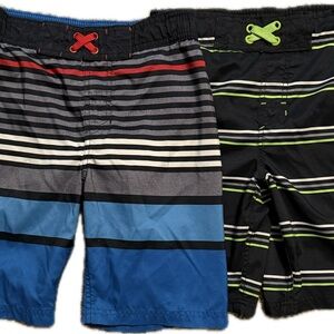 Boys 2-pack Bundle Cat & Jack Striped Swim Trunks